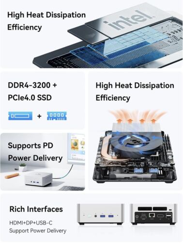 MINISFORUM UN1290 Mini PC Core i9-12900HK , 32 GB RAM 1 TB - Picture 8 of 13