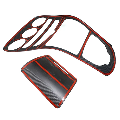 For 2014-2021 Mercedes C Class W205 Carbon Fiber Console Gear Shift Frame Trim - Picture 16 of 17