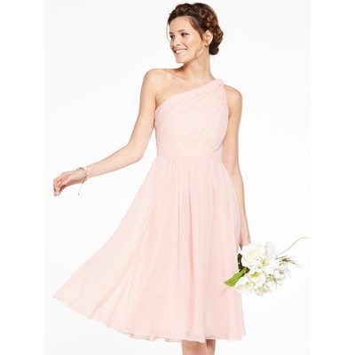 pale pink chiffon dress