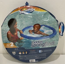 SwimWays Spring Float, Inflatable Floaty-Step 2 Toddler Ages 2-4 Years Blue