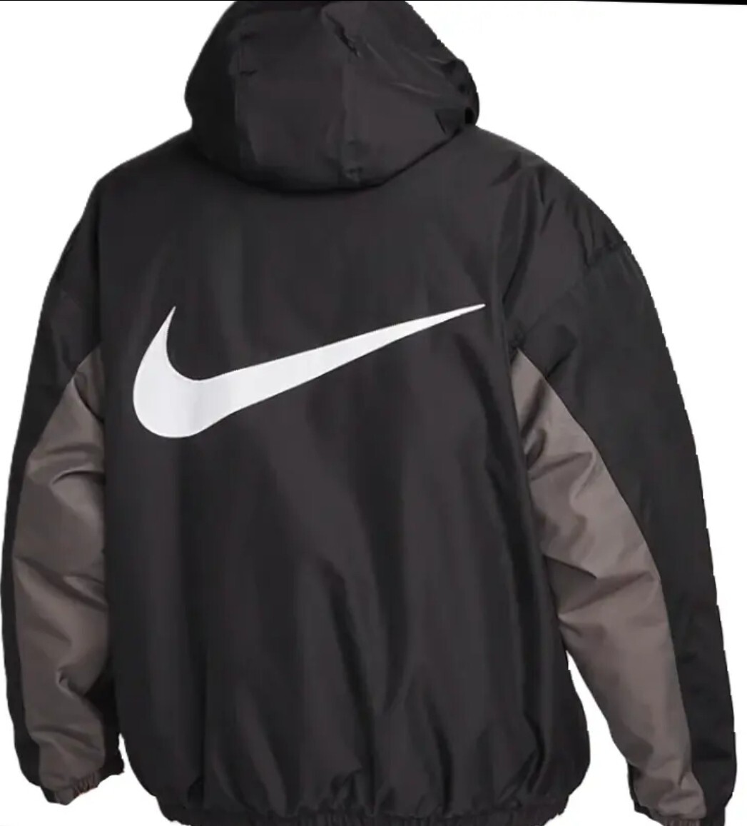Nike Men's Sportswear Solo Swoosh Puffer Jacket Black/White Nike Men's Sportswear Solo Swoosh Puffer Jacket Black/White