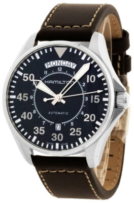 Hamilton Khaki Pilot 42mm Automatic Black Dial Mens Watch H64615735