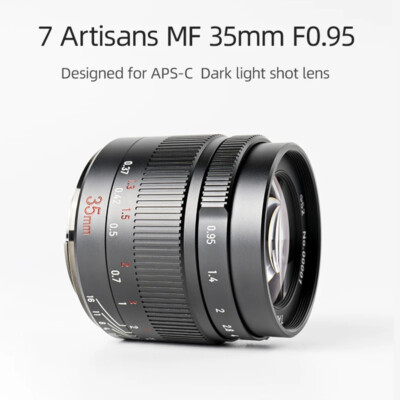 35mm F0.95 Large Aperture Prime Lens For Canon EF-M RF Sony E Fuji X M4/3 Mount