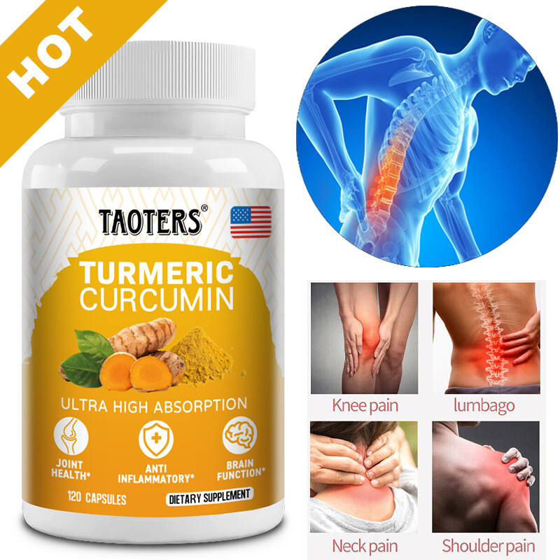 Organic Turmeric Capsules with black pepper and ginger | Fast Ship