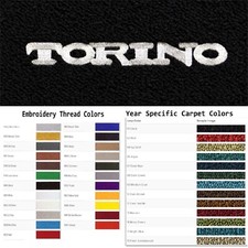 Acc 1968-1973 Ford Tornio Custom Logo 4pc Loop Floor Mats Acc 1968-1973 Ford Tornio Custom Logo 4pc Loop Floor Mats