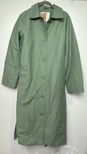 Amazon Women’s Belted Button Up Water-resistant Trench Coat Green Sz Medium New