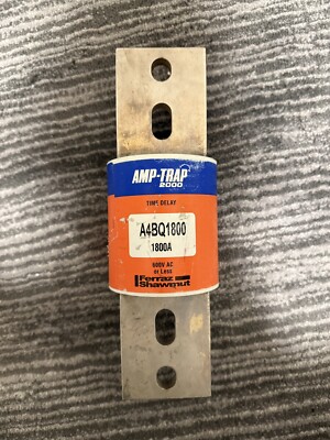 A4BQ Amp-Trap 2000 Time-Delay/L Fuse, 600VAC/500VDC, 1800A, 3-1/2'' D x 10-3/4'' L