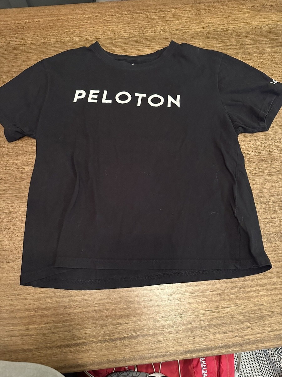 Peloton Century T- Shirt Crew Neck 100 Rides Short Sleeve Black