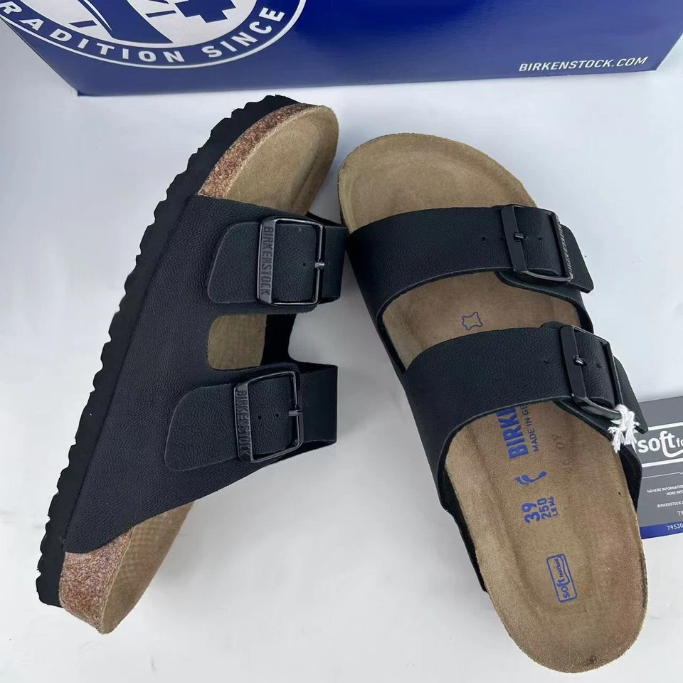 Birkenstock Arizona Classic Black Birko-Flor Unisex Sandals Narrow/Wide 37-45 - Image 3 of 4