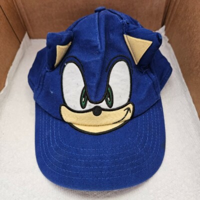 Sonic the Hedgehog Cap Hat Embroidered 3D Ears/Face Hook & Loop Closure Youth