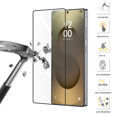 Tempered Glass Screen Protector Full Cover For Samsung Galaxy S25/S25+/S25 Ultra