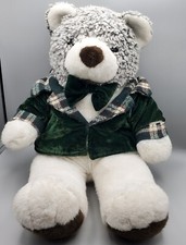 Classic St Patrick's day Teddy Bear 18" green suit and bowtie gray
