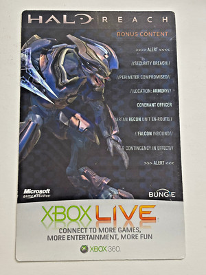 Halo Reach limited edition content token, 2-day gold pass Xbox 360 LiveCard New!