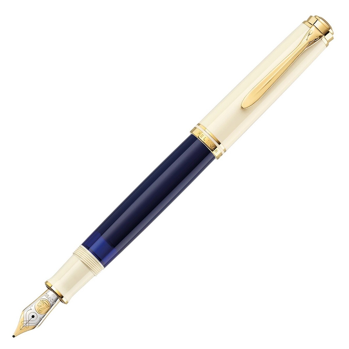 Pelikan Souverän 400 Füllfederhalter In Schwarz-Blau – Mit M-Feder, Klassisch & Elegant