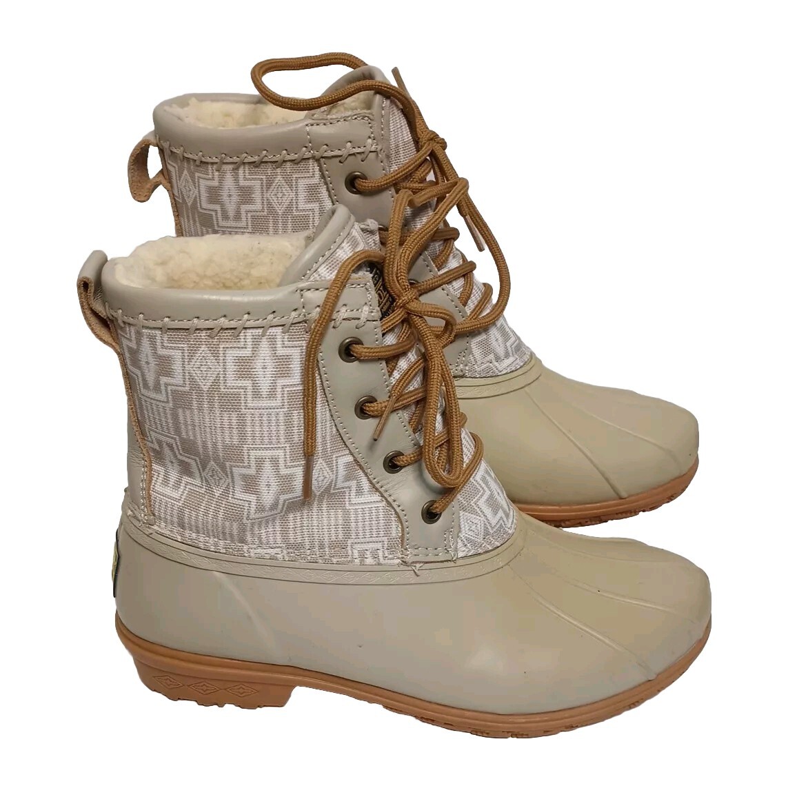 PENDLETON WINTER Snow Boots Size 9 Wool Lined Wit… - image 2