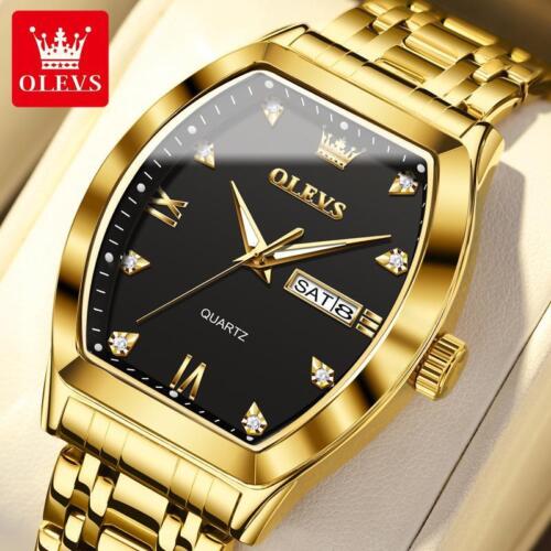 OLEVS Men's Gents Watch Luxury Day Date Steel Watches Quartz Waterproof Watch - 第 1/4 張圖片