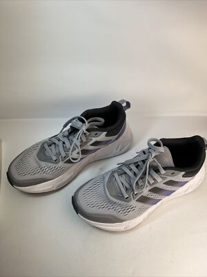 Adidas Bounce Gray With black & Purple Stripes Size 8 US  display picture 1