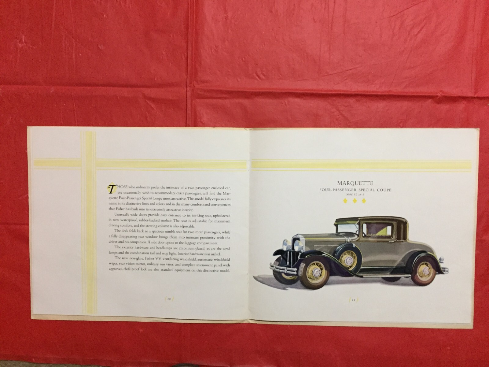 c.1929 BUICK "MARQUETTE" Car Dealer Sales Brochure eBay