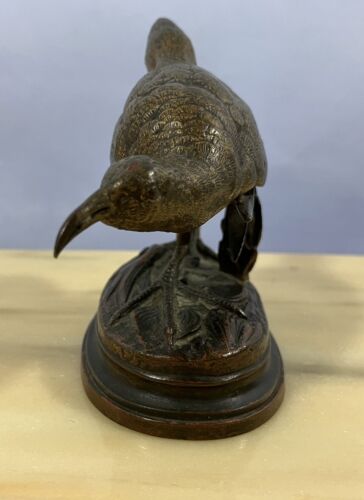 Alfred DUBUCAND (1828-1894) Statue Bronze ancien Animalier Bécasse Signée - Imagen 8 de 8