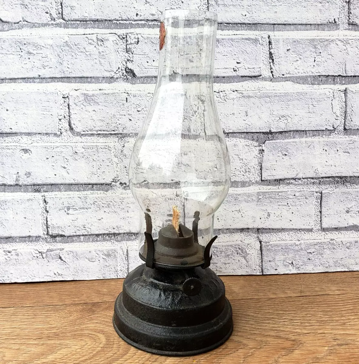 Vintage Collectible MAYOR Kerosene Oil Lamp Old Iron Antique Table Lamp