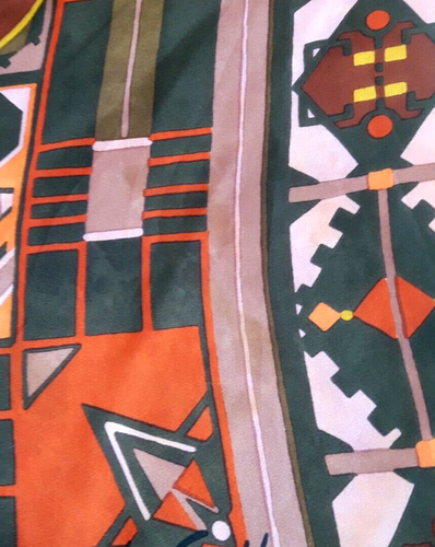 N03 FOULARD CARRE en soie Ken Scott 79x83cm VINTAGE 70 K SCOTT SILK SQUARE SCARF - Picture 13 of 20