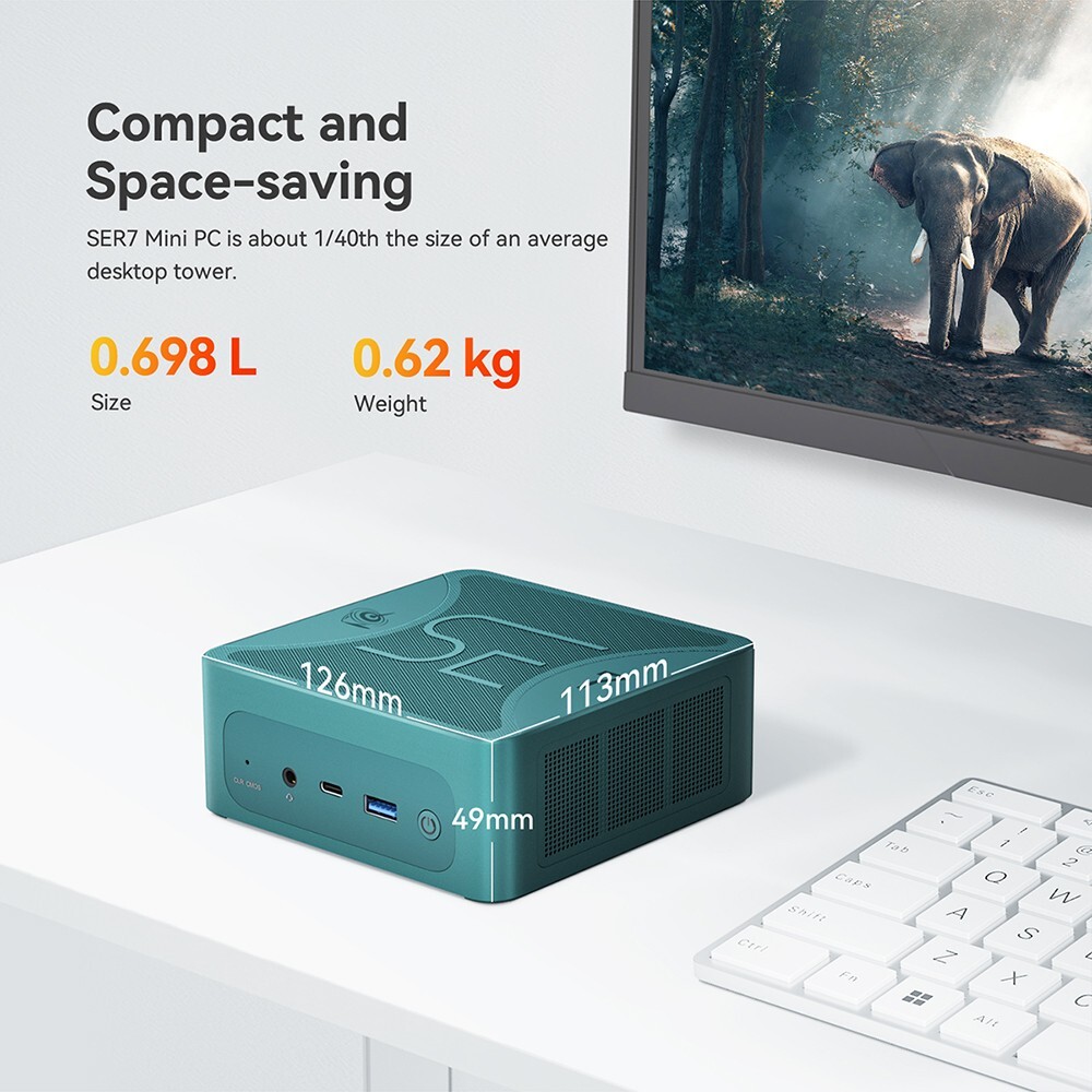 Beelink gaming pc Ser7 AMD Ryzen7 7840HS miniComputer 5.1GHZ