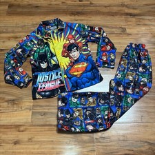 Justice League 2pc Pajamas Set Comic Book Heroes DC Comics Small 6/7 WARM