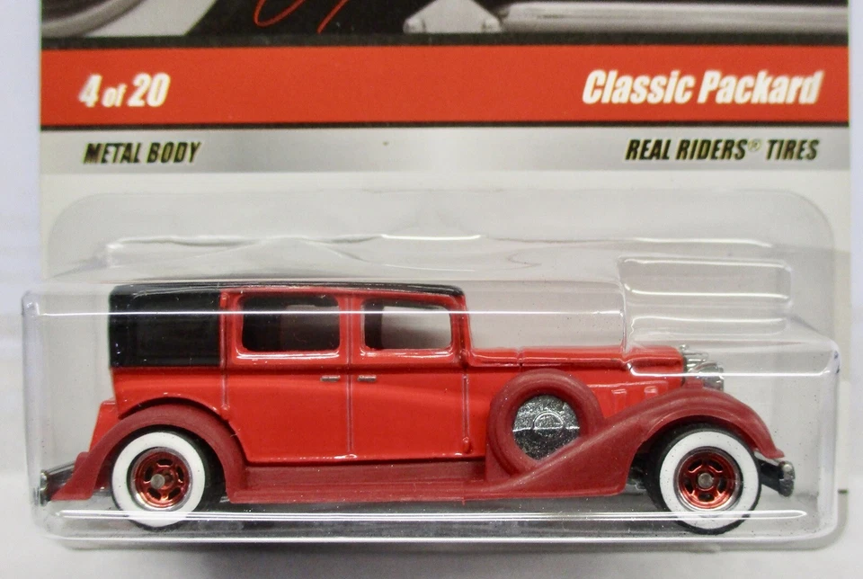 Hot Wheels Larry's Garage Classic Packard 2008 rojo 4 de 20 pilotos reales Chase Foto 2 de 2