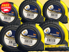 Pack of 6 Measuring Tape Measure 5m 16ft Lock Button Retractable Clearance Sale