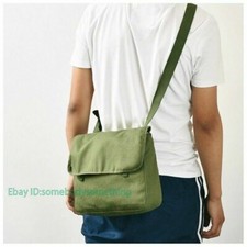 Canvas Military Satchel Haversack Messenger Army Green Cross body Shoulder Bag
