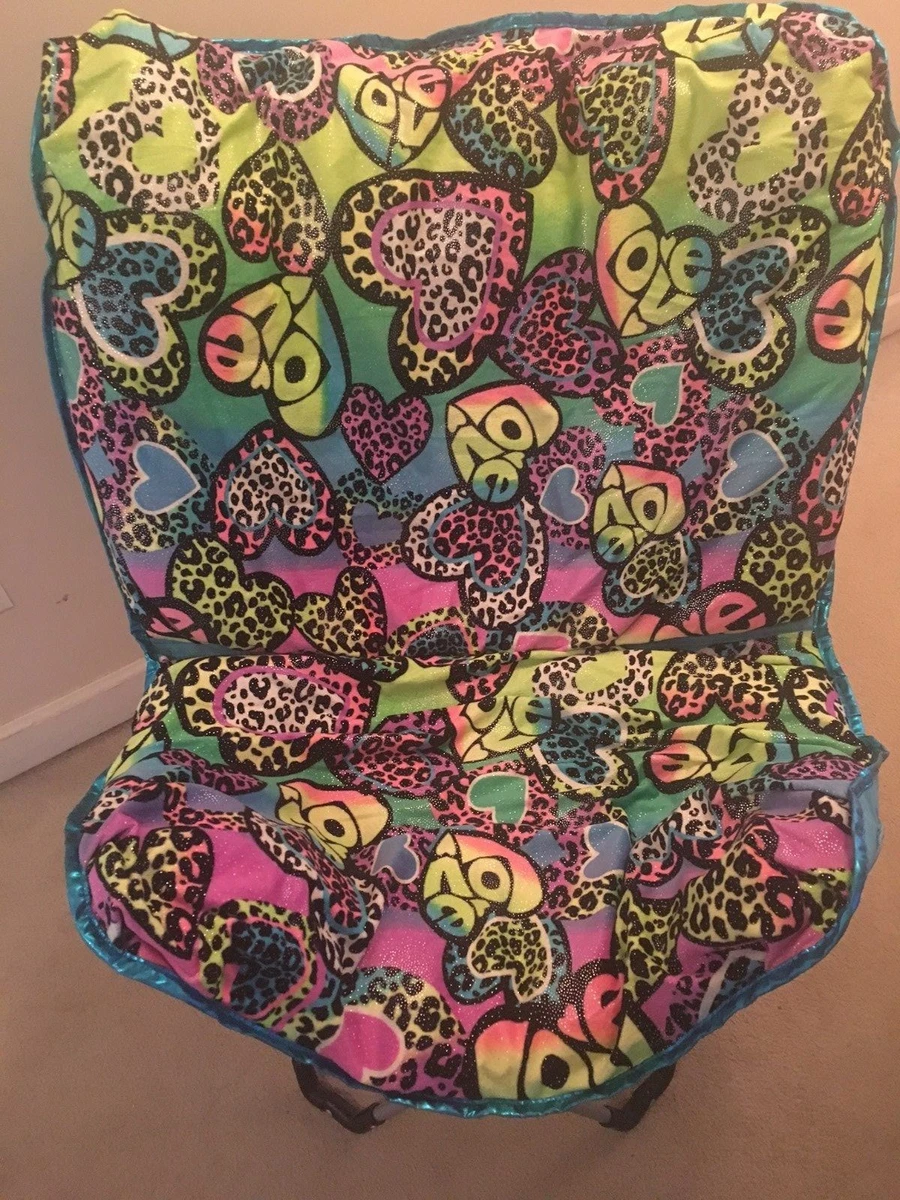 JUSTICE BLUE PINK PURPLE BLACK GREEN LEOPARD LOVE HEART PADDED
