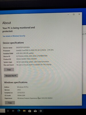 HP EliteDesk 800 G2 Desktop Mini PC i5-6. Gen. 3,20GHz 4GB RAM 500GB 