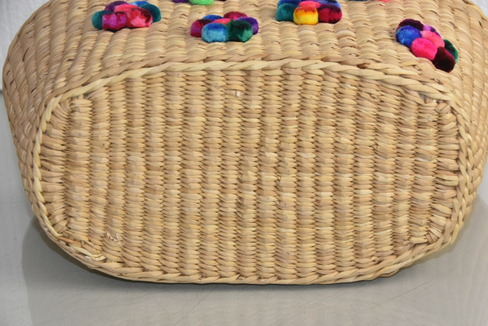 Sac Fourre-tout Nannacay Margarida - Paille Raphia Avec Pompons - Taille Small - Neuf Avec étiquettes - Modèle Rare