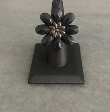 Gorgeous Sterling Silver 925 Israel Over Size Flower Ring Size 6