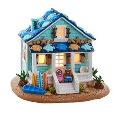 Kurt Adler Pre-Lit Gingerbread Beach House Ta...