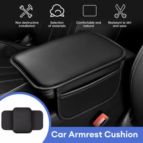 Leather Seat Armrest Cushion Protector Storage Pad For Car Interior Accessories - Bild 1 von 11