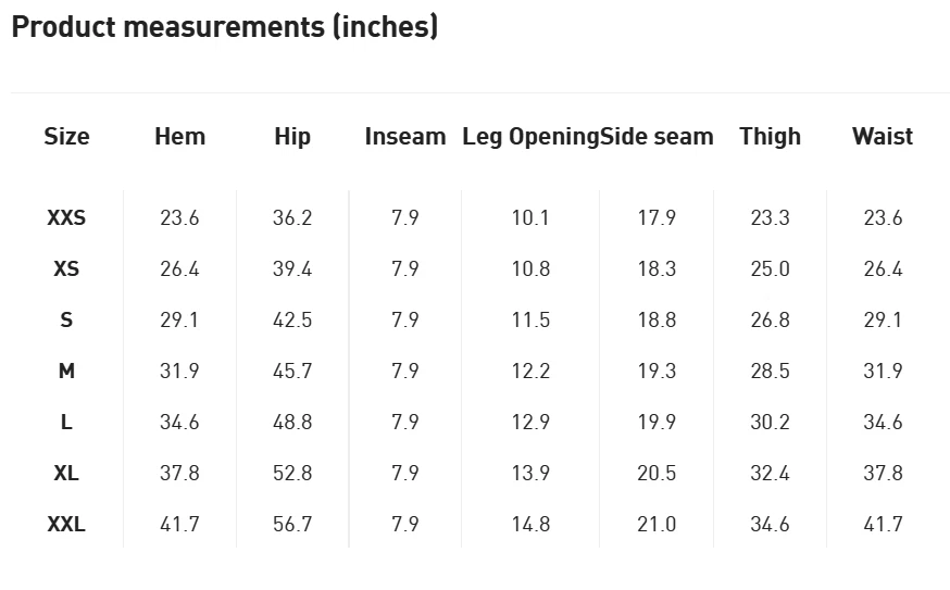 Puma sweatpants best sale size chart
