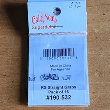 Grab Irons RS Diesels Straight Style  16 Pieces  .012" Wire Cal Scale 190-532 HO