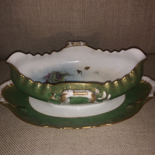Vintage Porzellan Theodore Haviland Limoges Schwimmen Fisch Suppe Schüssel