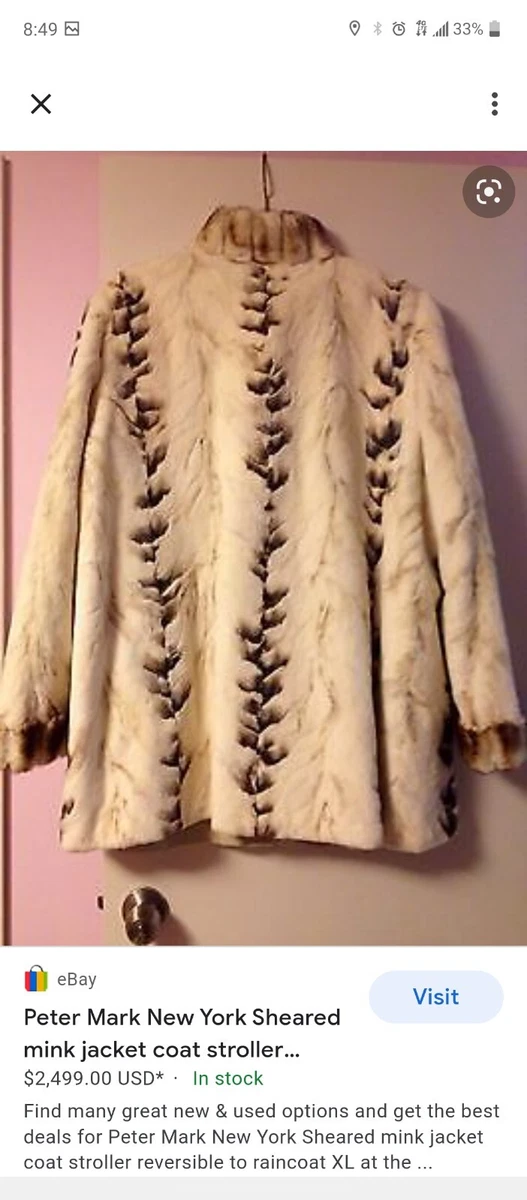 Sheared mink coat deals reversible to raincoat