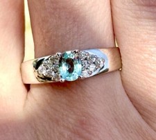 GIA certified Paraiba tourmaline And Diamonds 14k Gold Ring