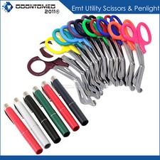 20 EMT Utility Paramedic Nurse Scissors  Led Penlight Set Medical Holiday Gift