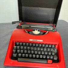 Typewriter Olivetti 112 Red Vintage Rare JUNK