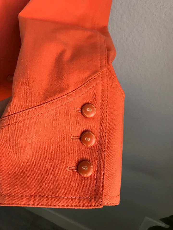 EUC Escada женщин ярко оранжевый блейзер sze 36 США 6 + карманы - Изображение 3 из 4