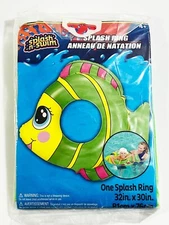 Splash N Swim 32" Green Fish Pool Ring Float (BRAND NEW SEALED)