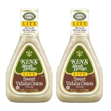 ( 2 Pack ) Ken's Lite Dressing, Sweet Vidalia Onion Salad Dressing, 16 Oz Bottle