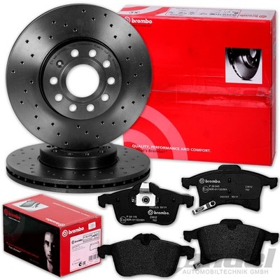 brembo GELOCHTE BREMSSCHEIBEN + BELÄGE VORNE passend für OPEL ASTRA G + ZAFIRA A