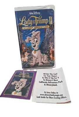 Disney Lady and the Tramp II 2: Scamp's Adventure (VHS Tape)  2001 