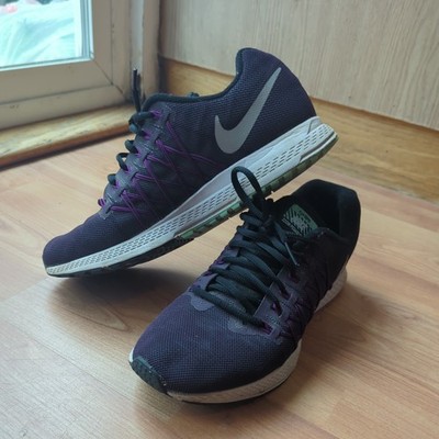 Women s 9 Nike Air Zoom Pegasus 32 Black Purple Running jogging Shoes athletic