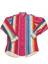 vtg wrangler striped button down shirt 16 X 35